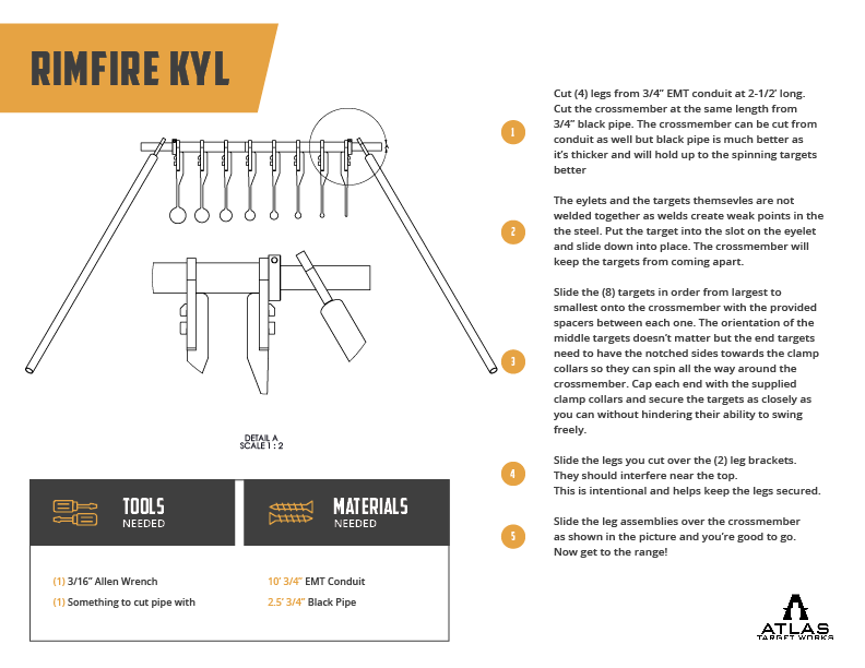rimfire kyl target assembly instructions