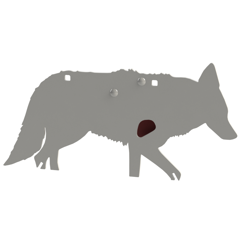 reactive rimfire coyote target