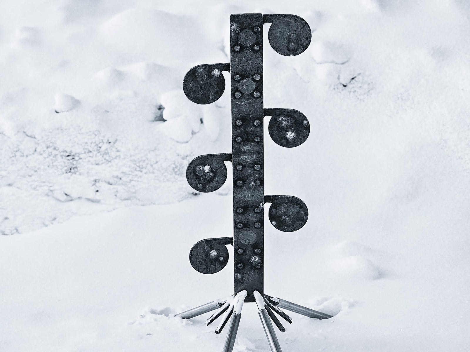 1/4" AR500 Rimfire Dueling Tree - picture front view