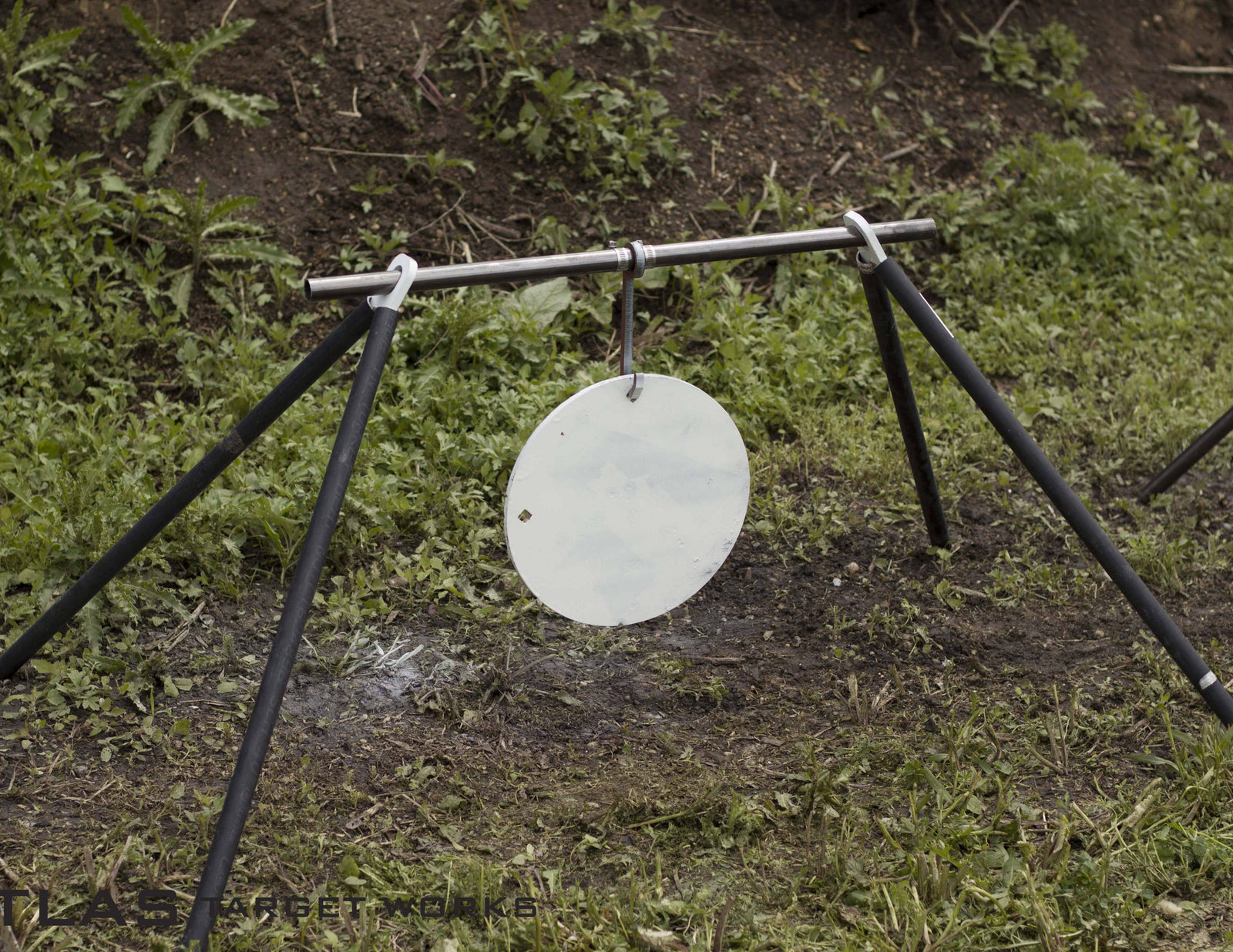 12 inch round ar500 gong | Pipe gong hanger kit