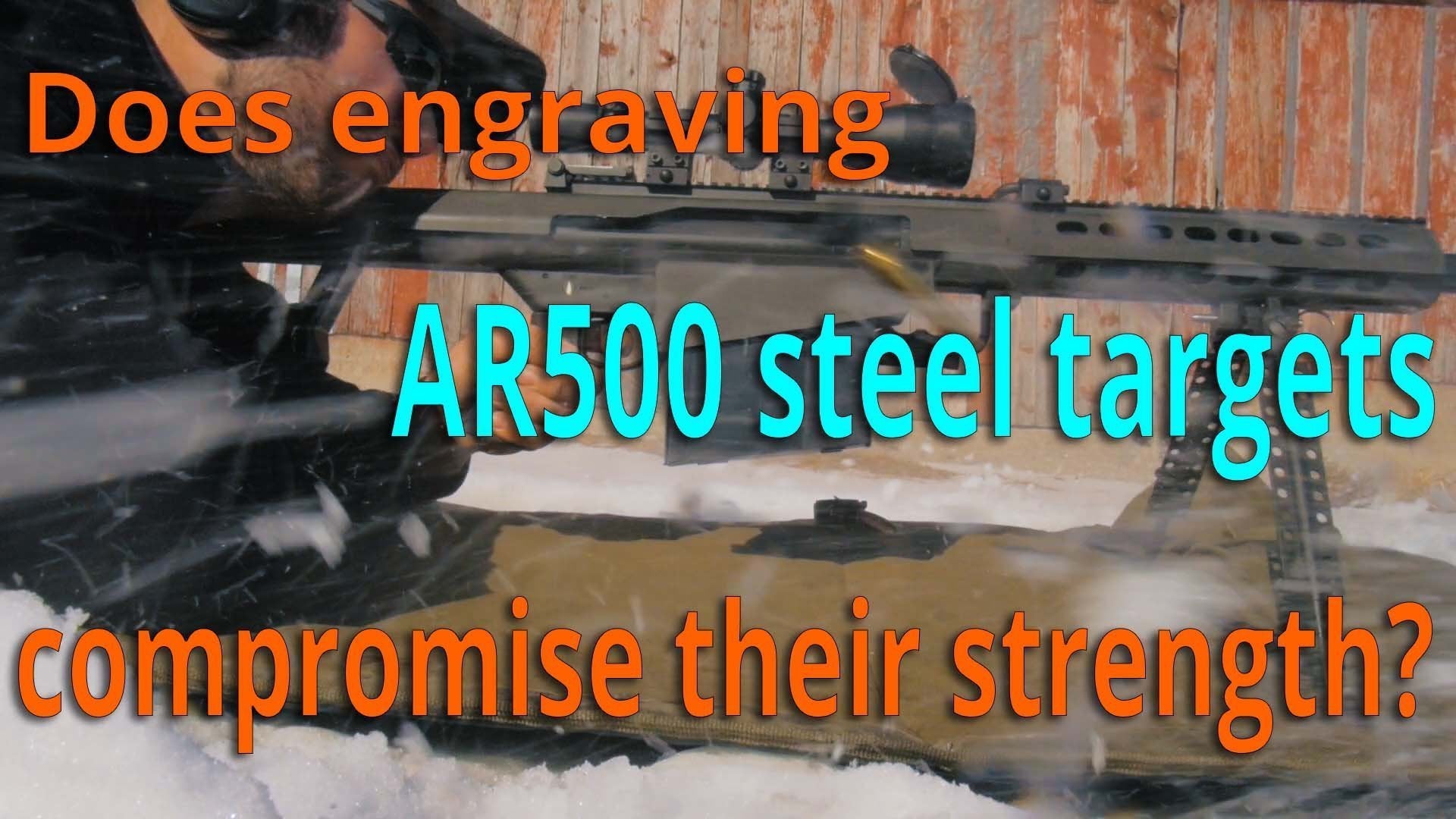Do engraved vitals compromise the integrity of an AR500 steel target?
