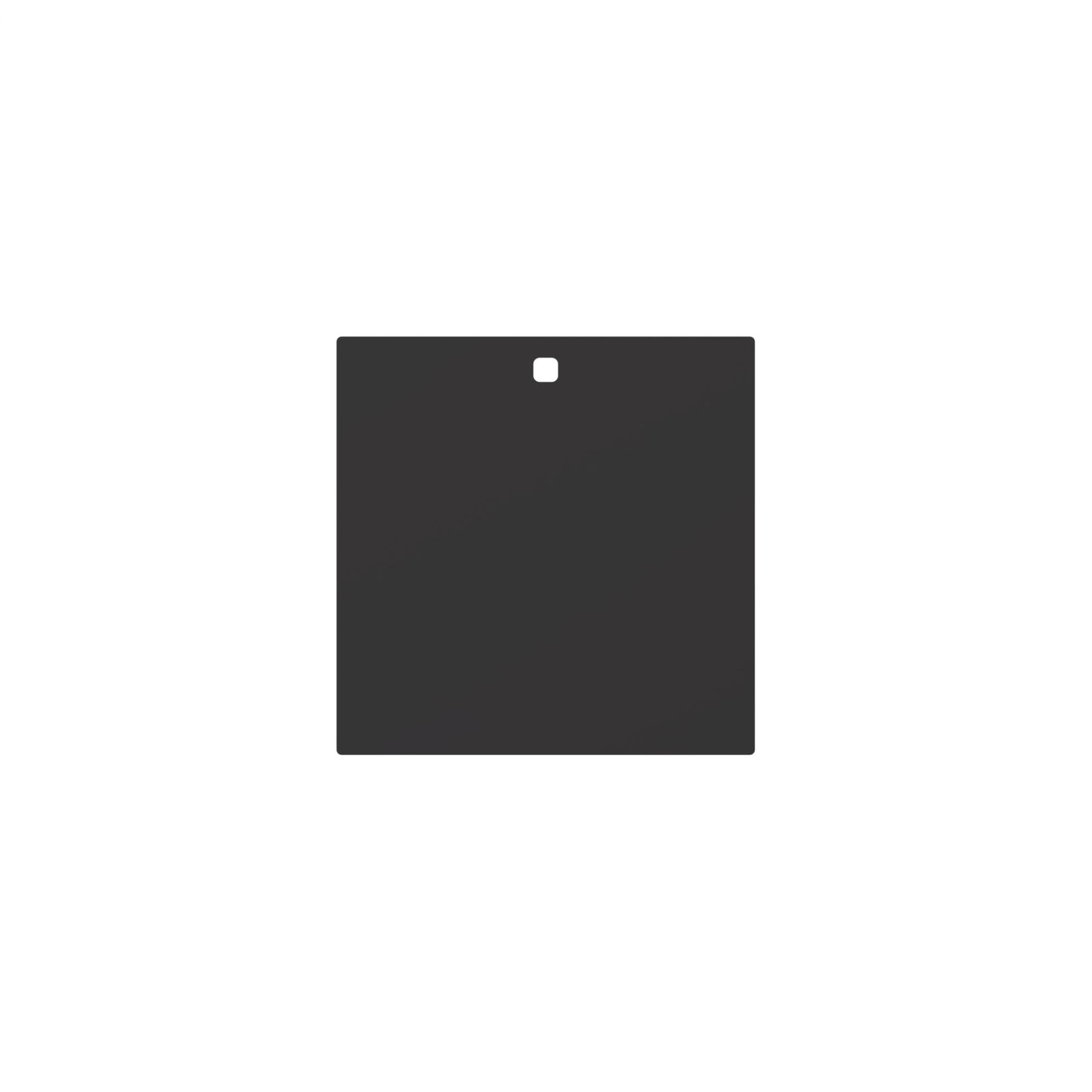 10-inch square steel gong target with a single mounting hole, front view