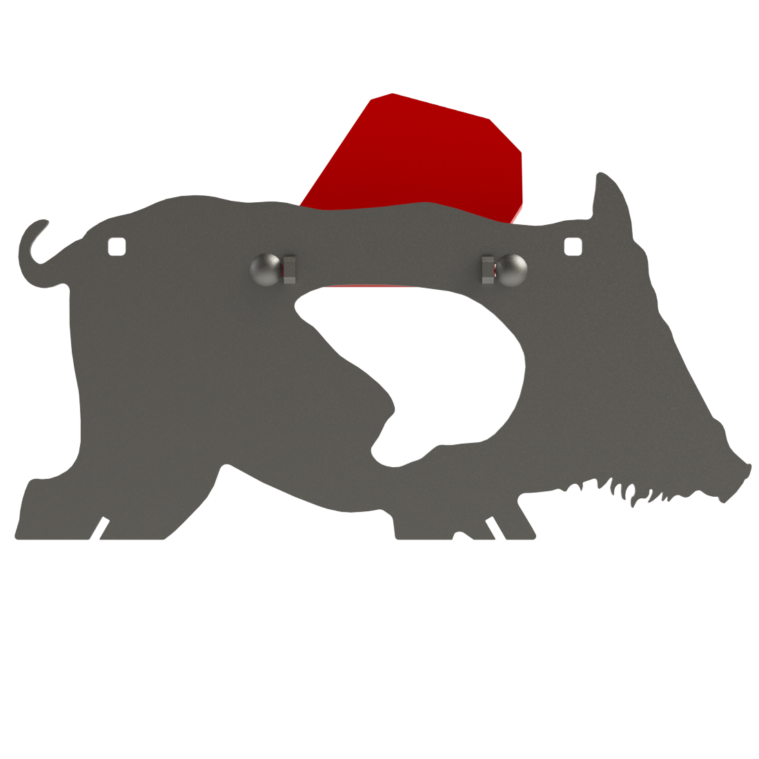 12x24 feral hog with reactive vital target flapper up