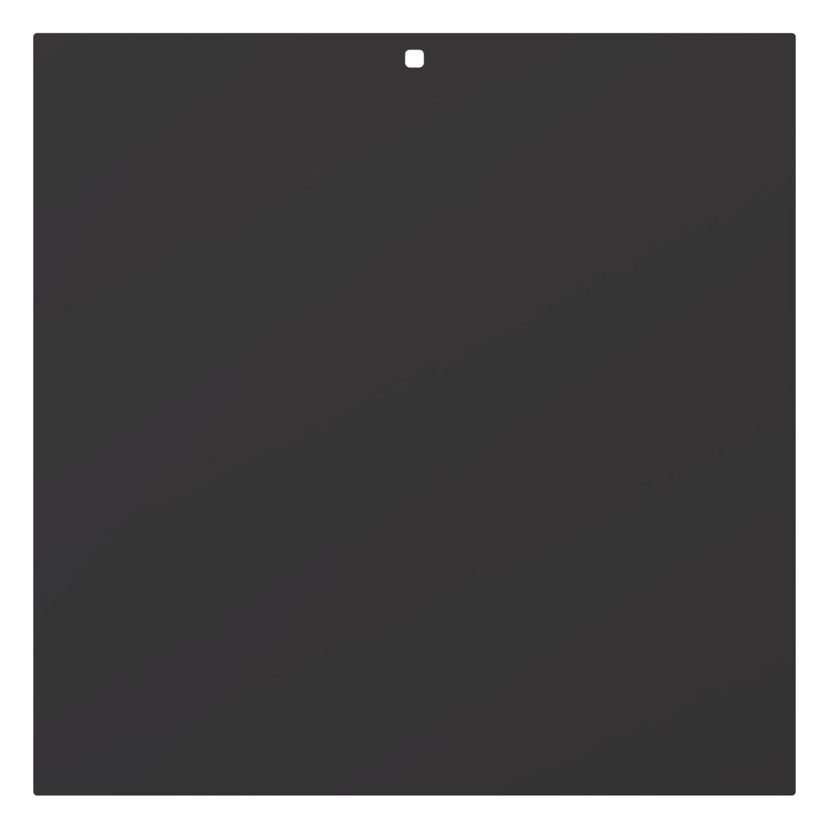 24-inch square steel gong target with a single mounting hole, front view