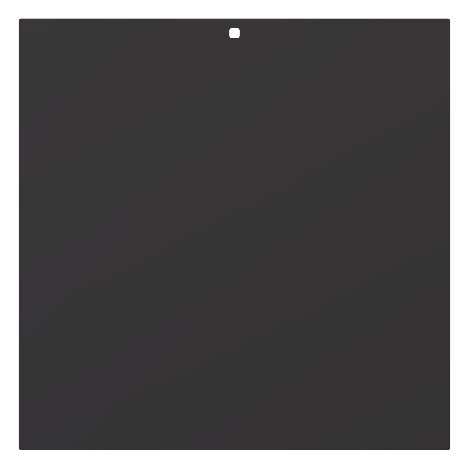 24-inch square steel gong target with a single mounting hole, front view