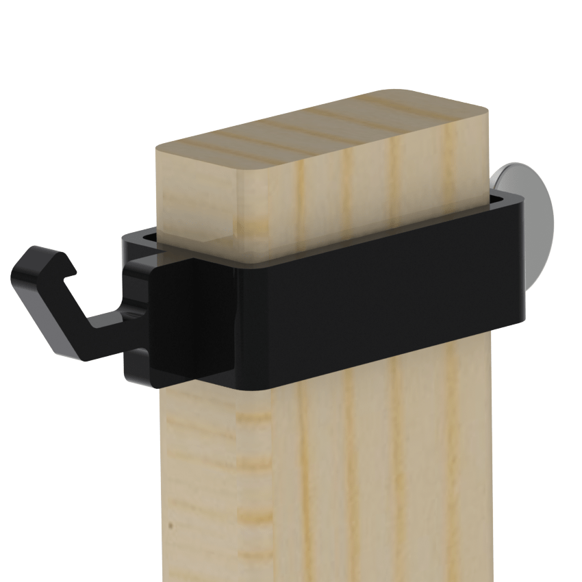 2x4 Hook Mount - Vertical - Atlas Target Works