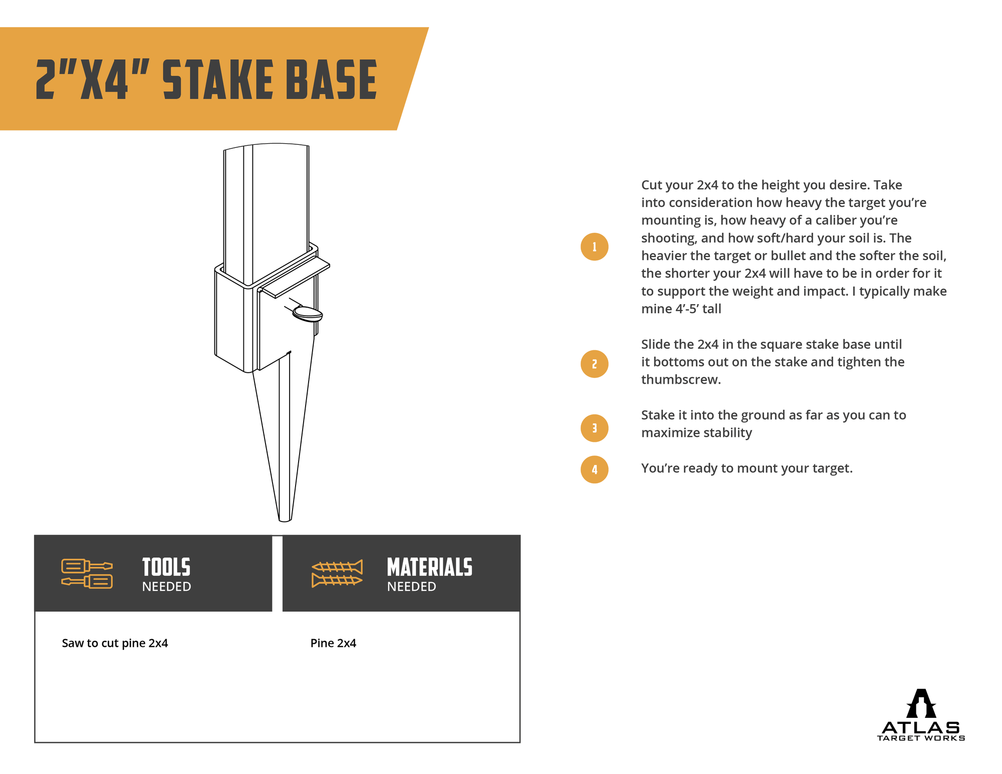 2x4 Stake Base Assembly Instructions