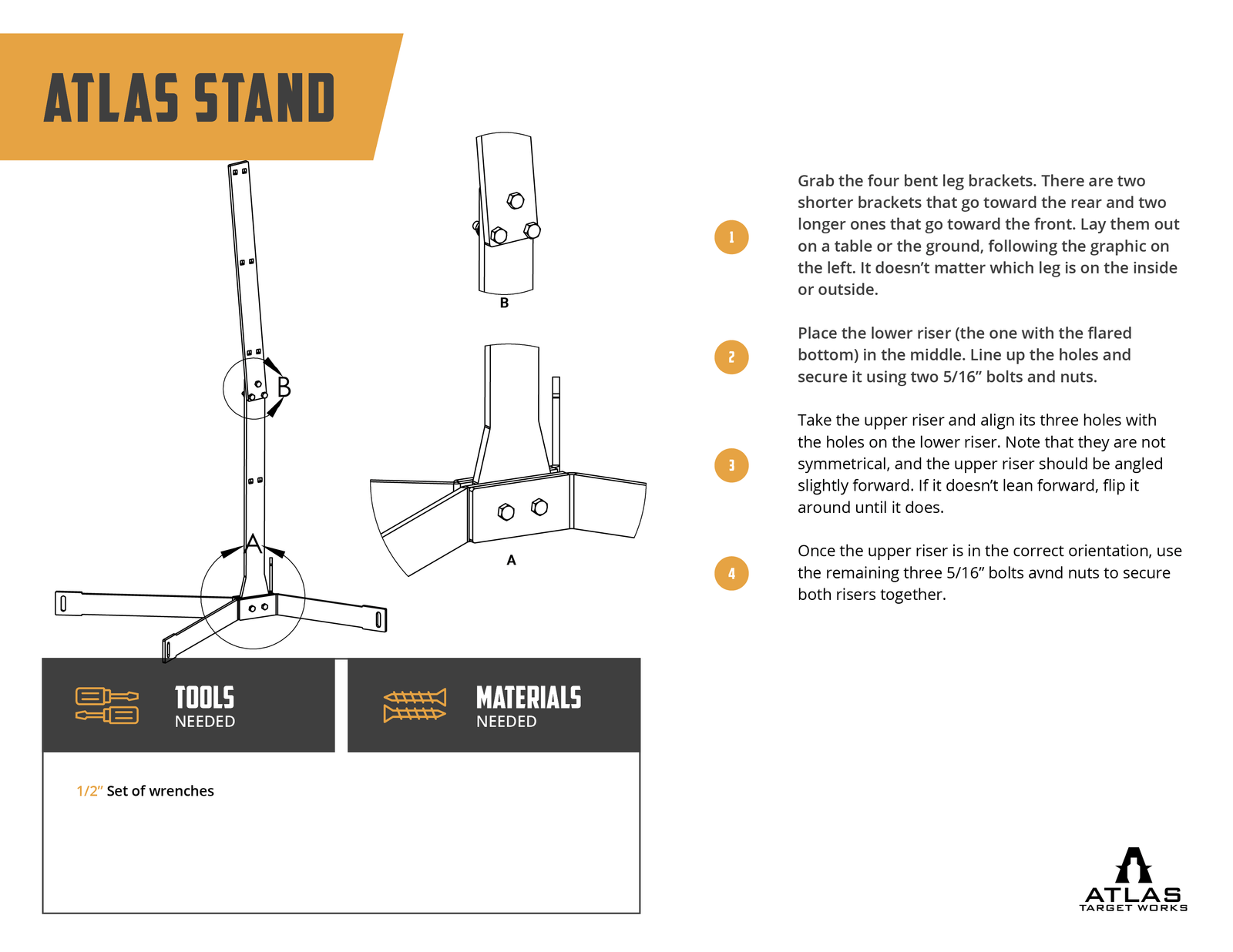 Stand Assembly ATLAS Target Stand - Atlas Target Works