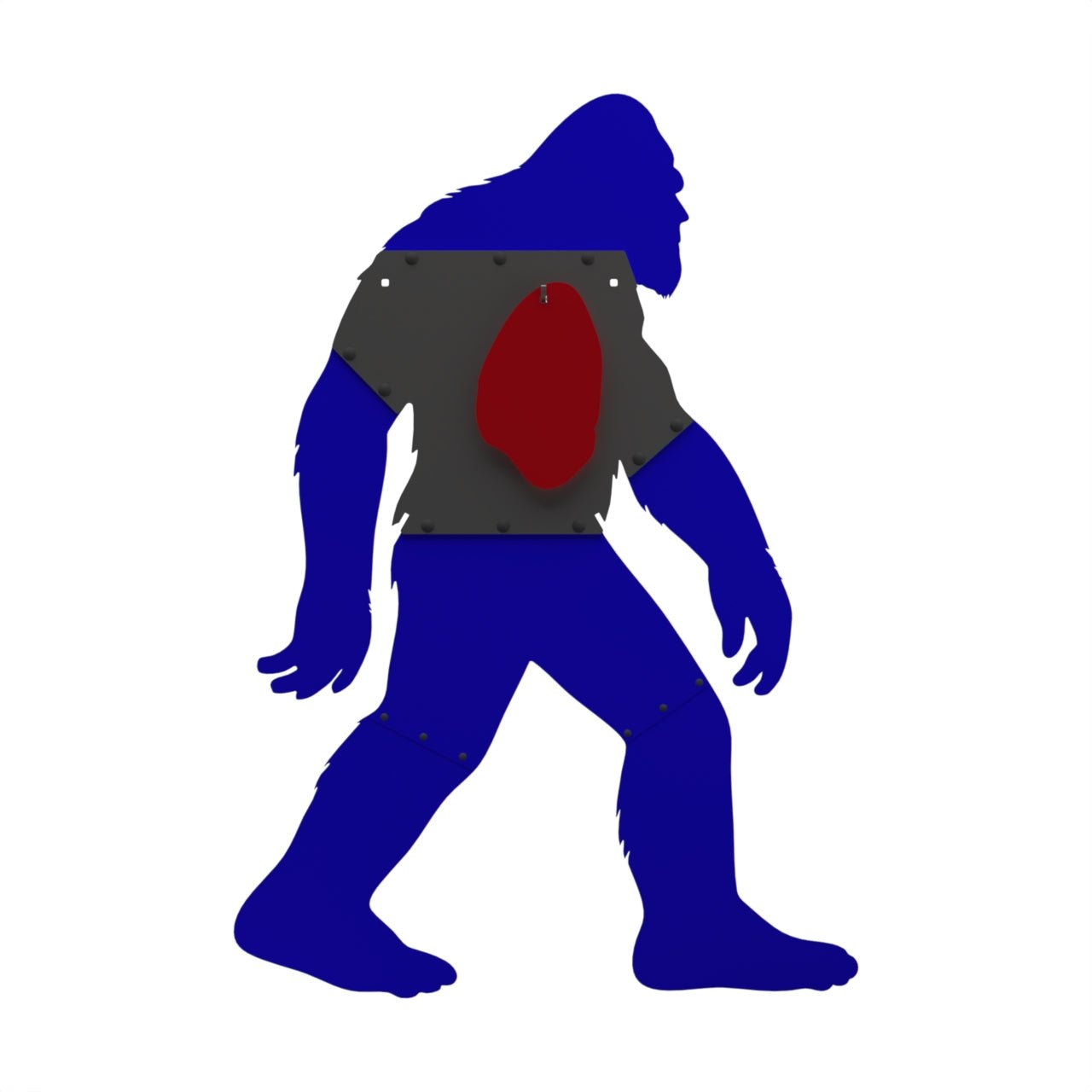 bigfoot/sasquatch target-SR500+/AR500 core with reactive chest vitals