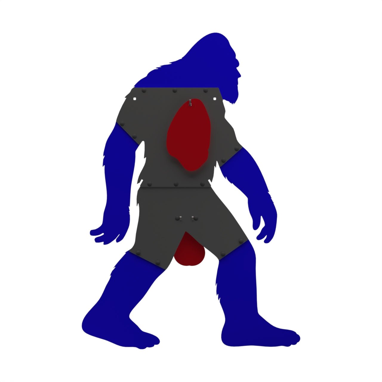 bigfoot/sasquatch target-SR500+/AR500 chest and pelvis with reactive chest vitals and balls