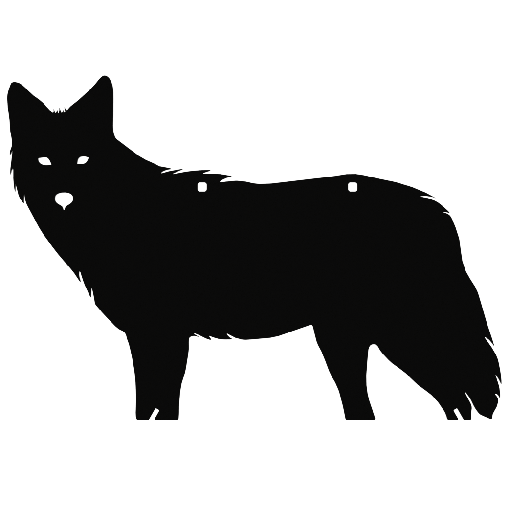 full size coyote silhouette target