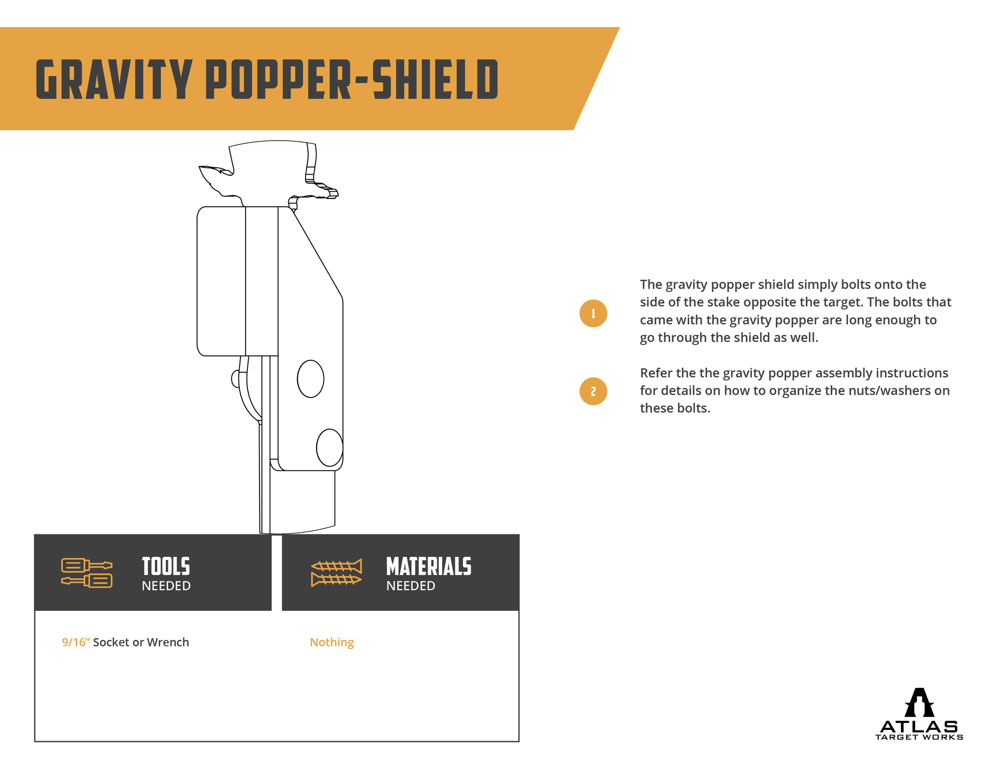 gravity popper shield assembly instructions
