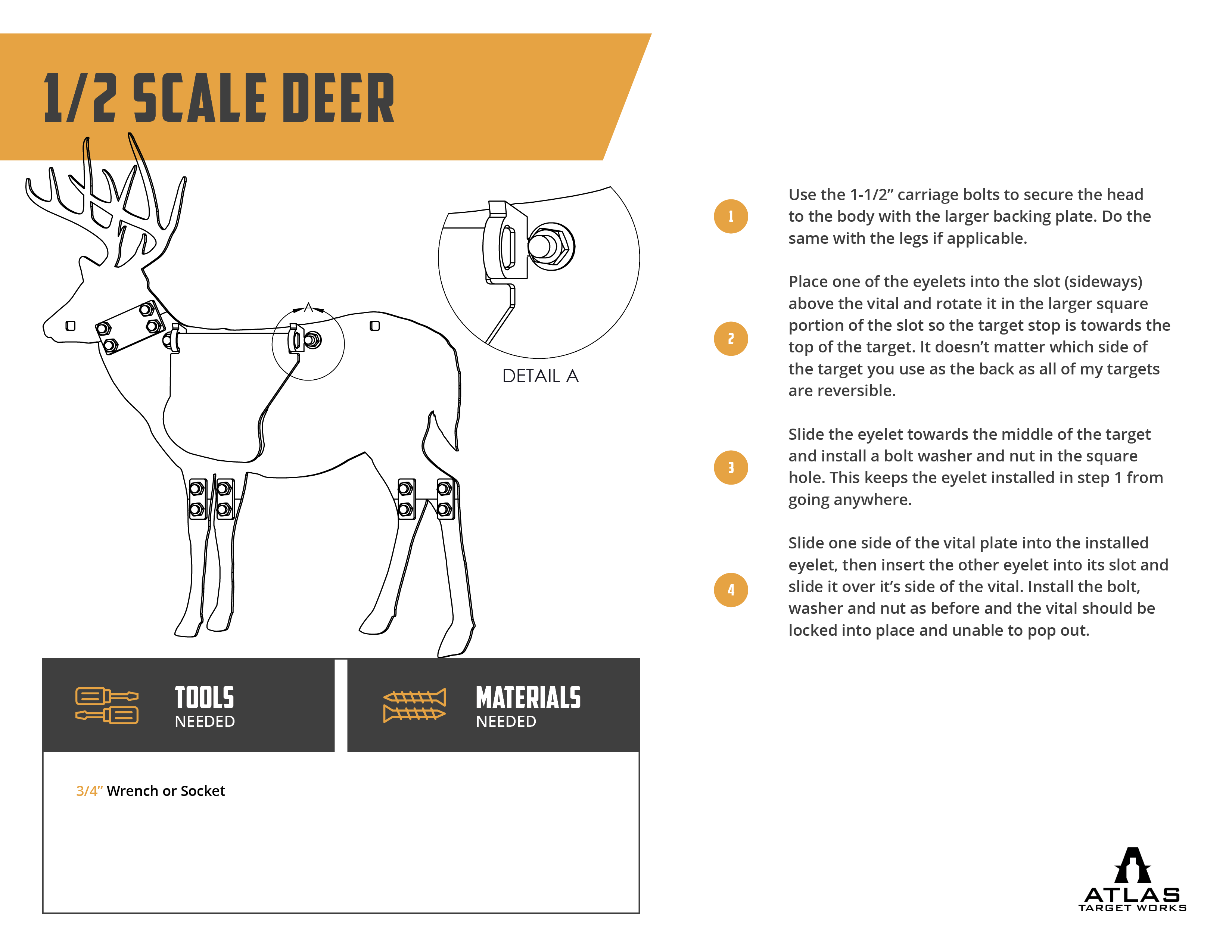Whitetail Deer Vitals Target