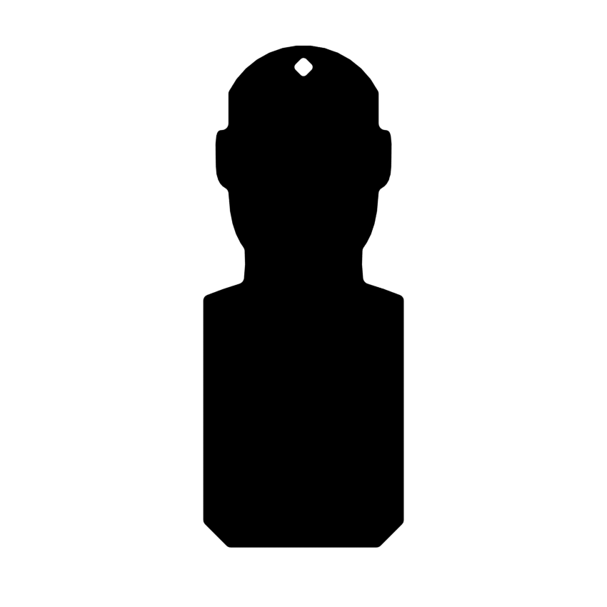 Human head/thorasic steel target