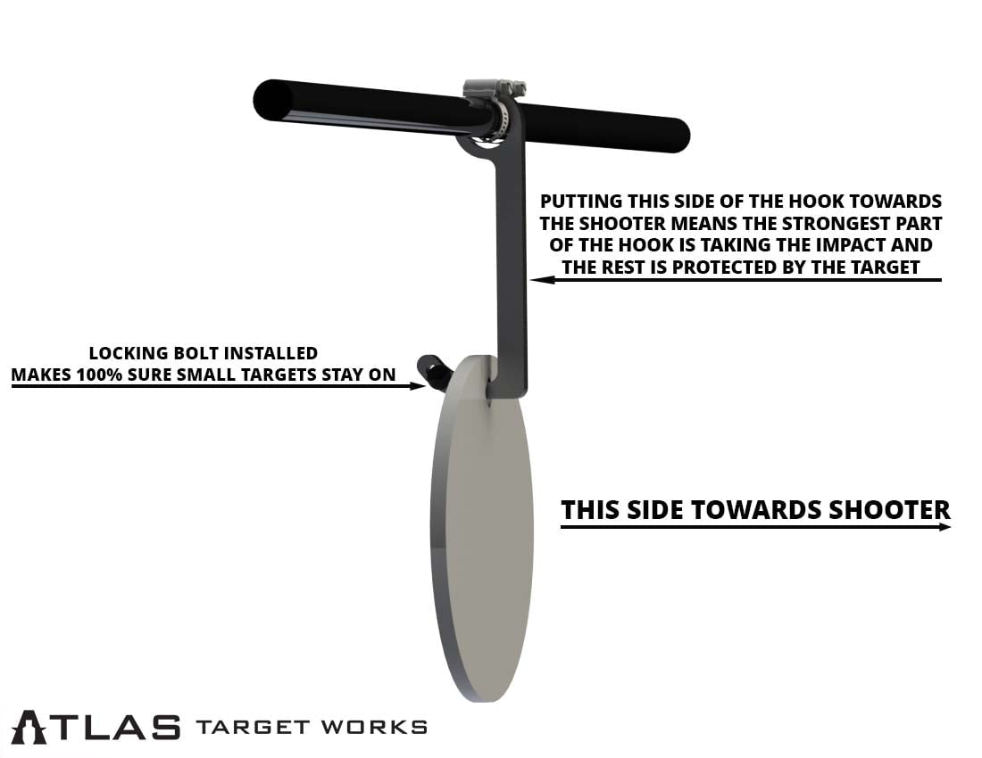 locking pipe hook assembly from the front