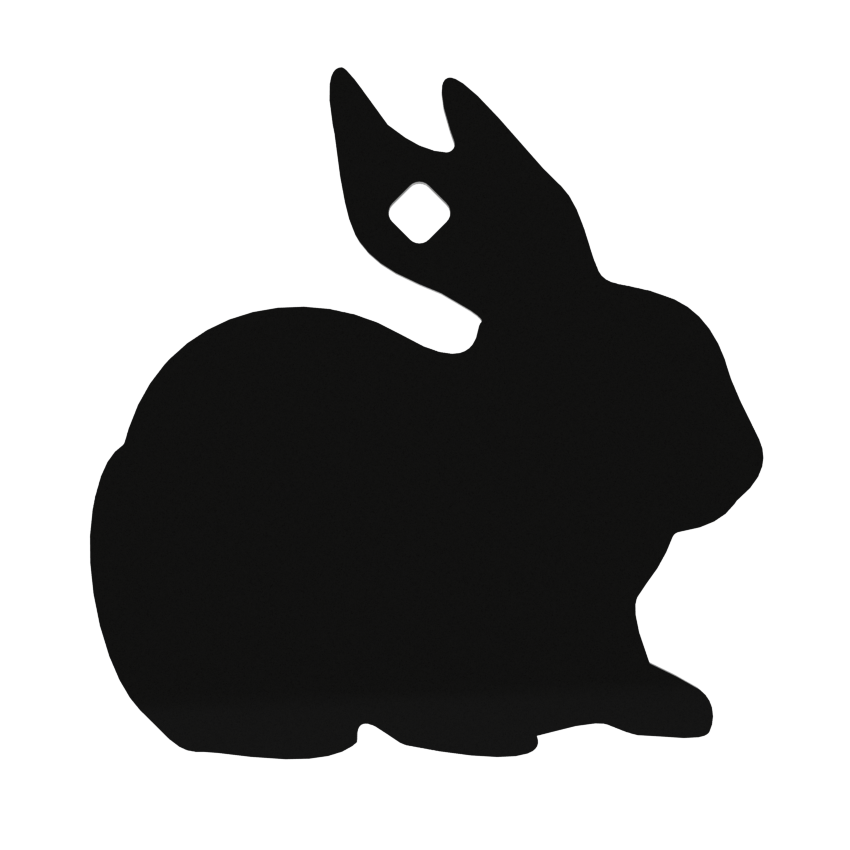 rabbit sillhouette steel target