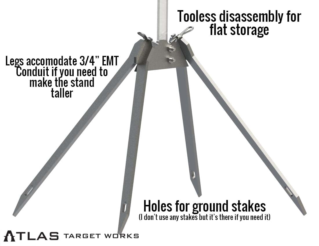 Rimfire Stake Base - Single or Double Hook - Atlas Target Works