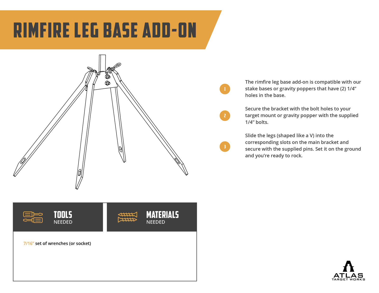 rimfire leg base add-on assembly instructions