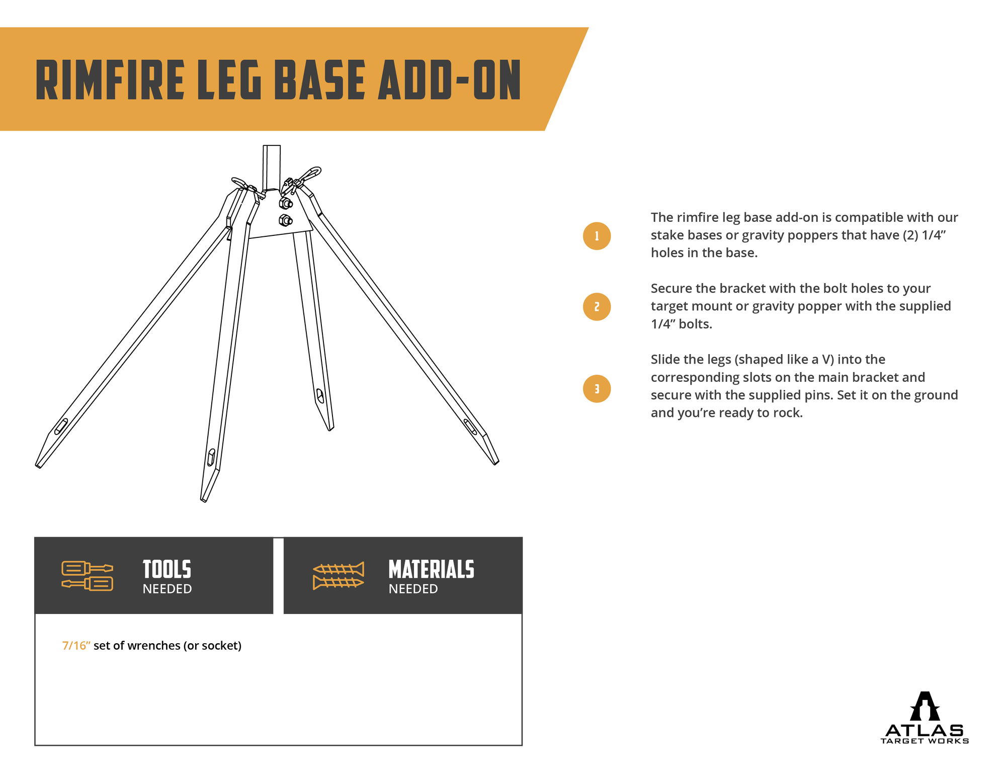 rimfire leg base add-on assembly instructions