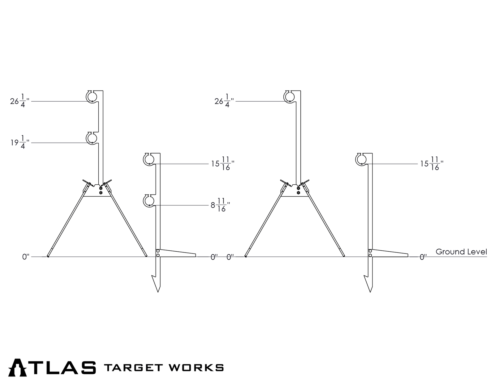 Rimfire Base-Legs - Atlas Target Works