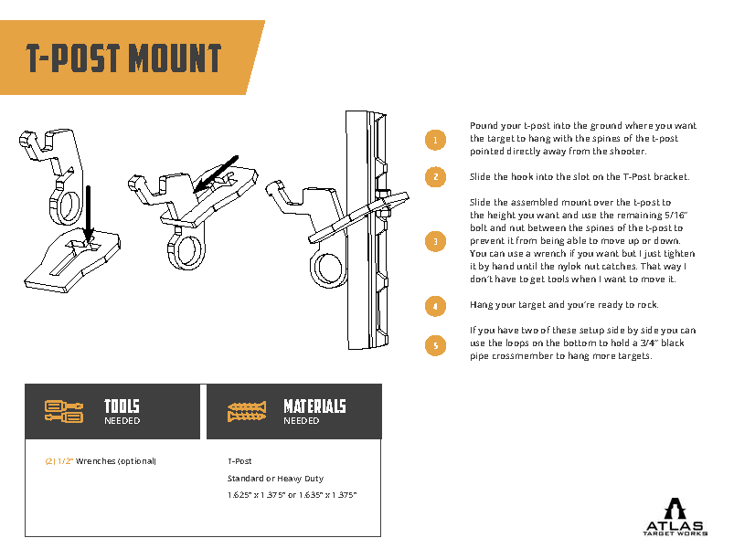 T-Post Mount Assembly Instructions