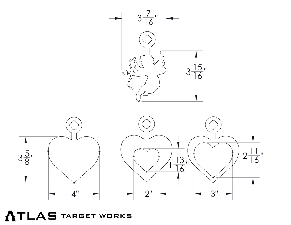 Valentines Day Rimfire Targets - Atlas Target Works
