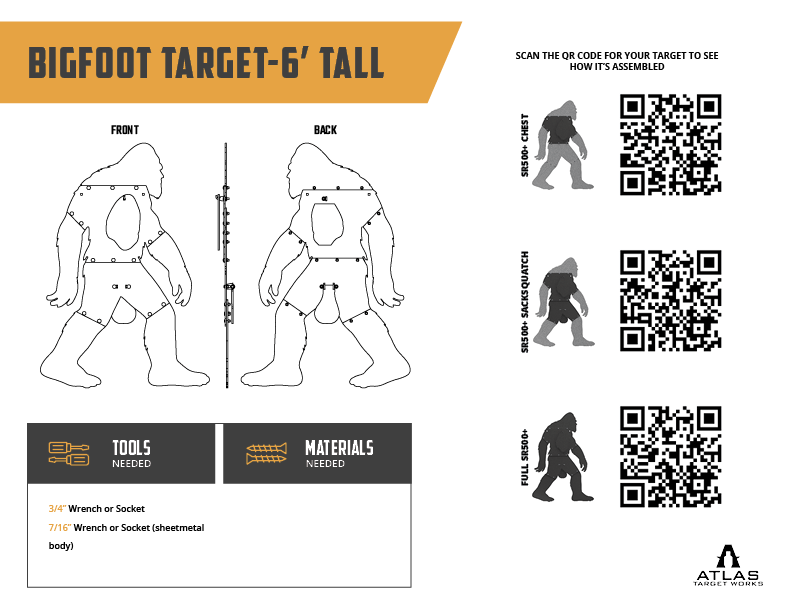 bigfoot target assembly instructions