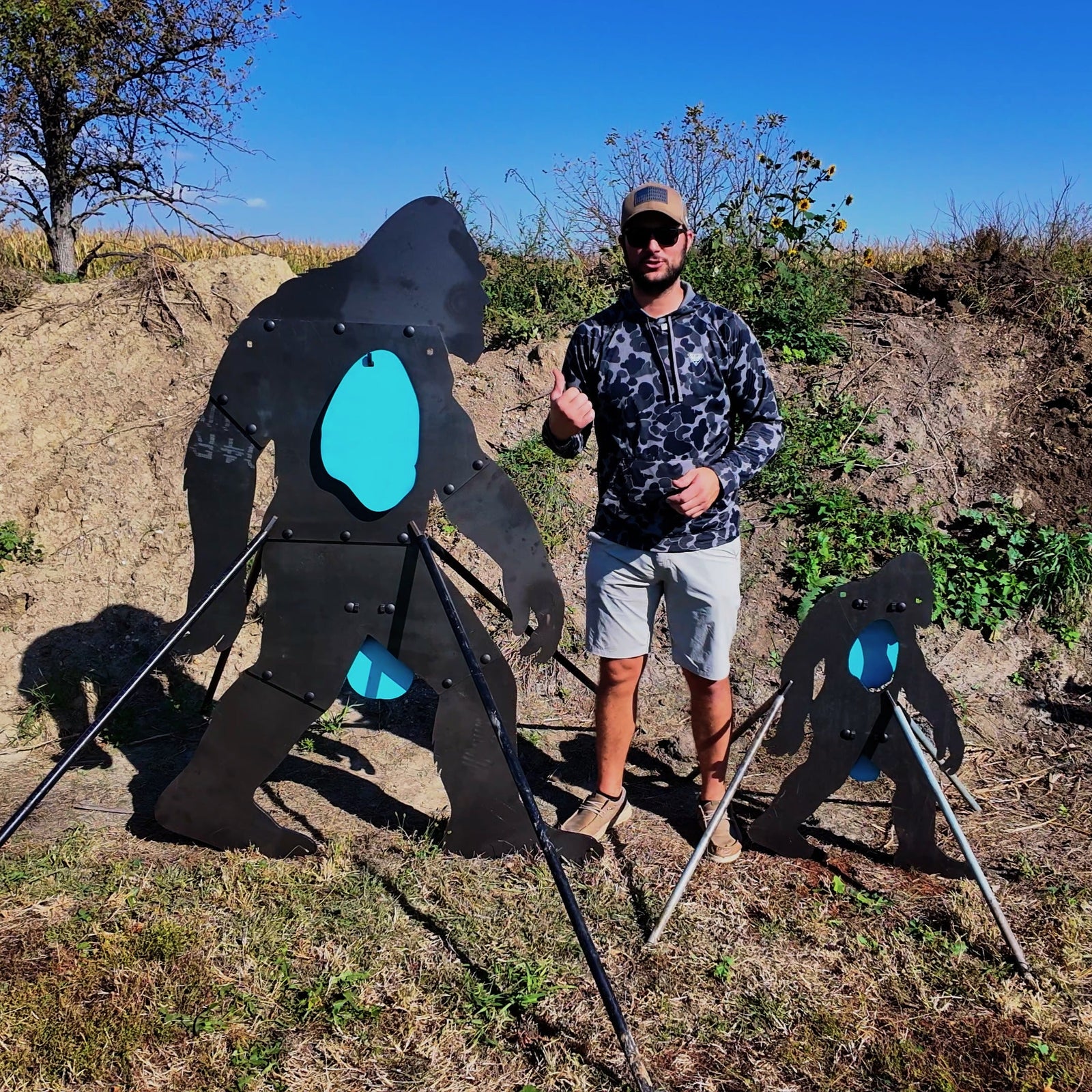 6ft and 3ft bigfoot steel targets side by side comparison
