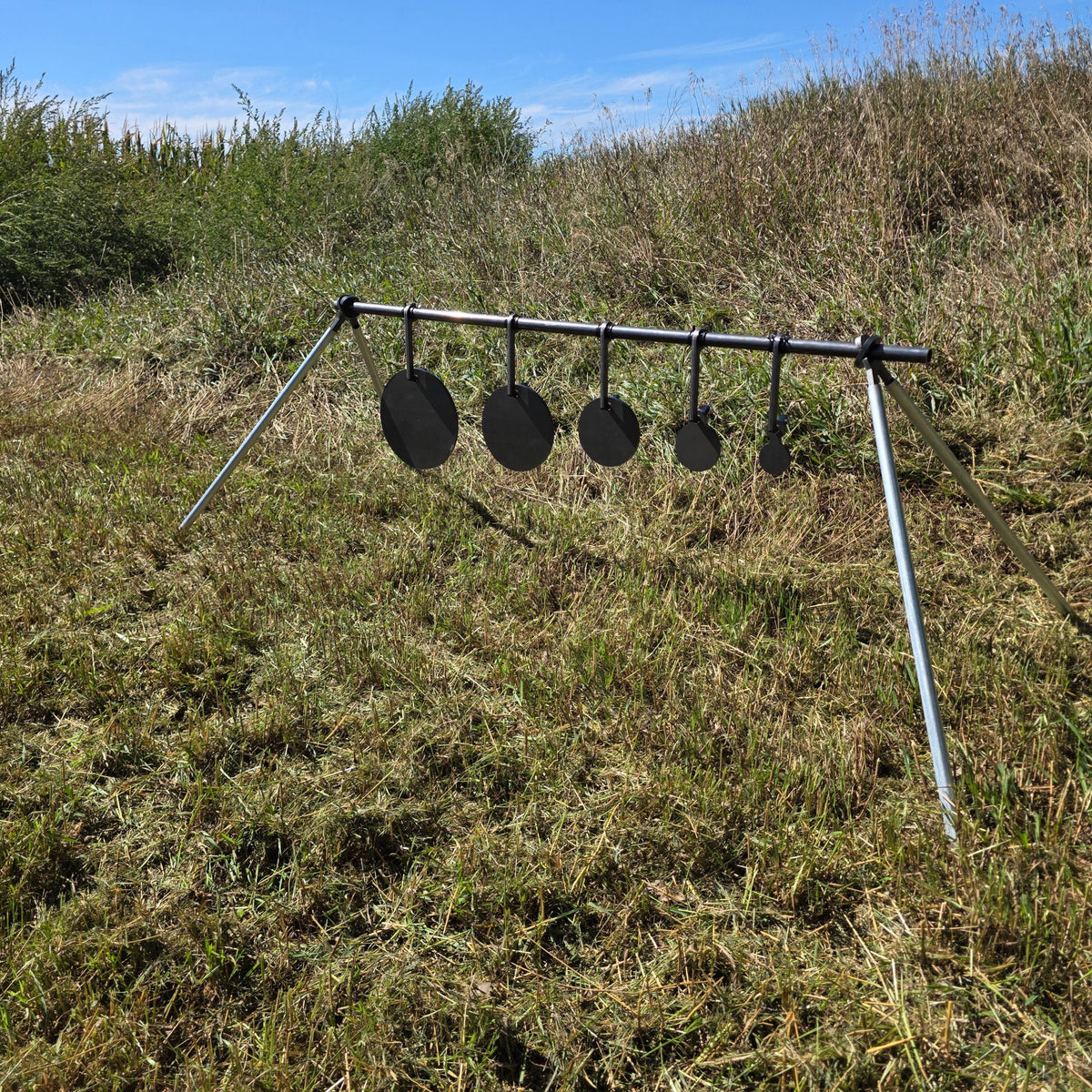 centerfire know your limits target from the front quarter better showing how the C shape brackets hold the legs out during use or transport