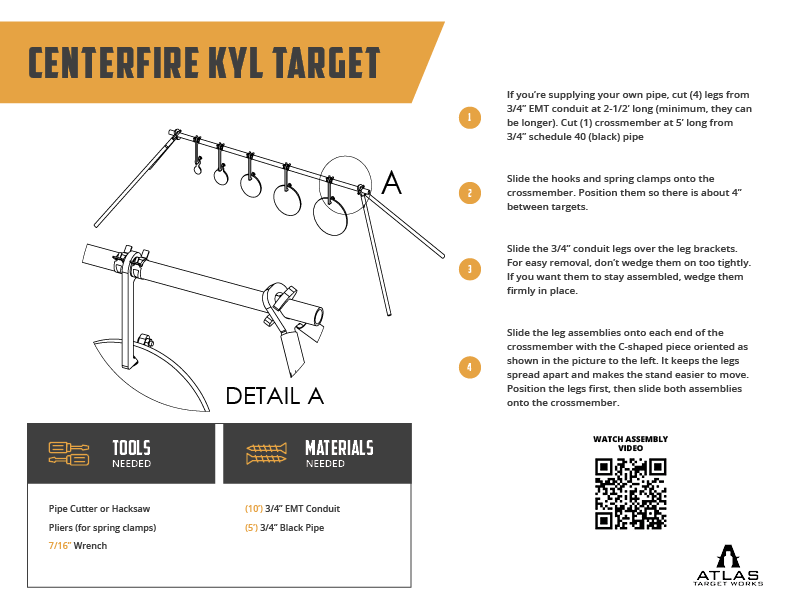 centerfire know your limits target assembly instructions
