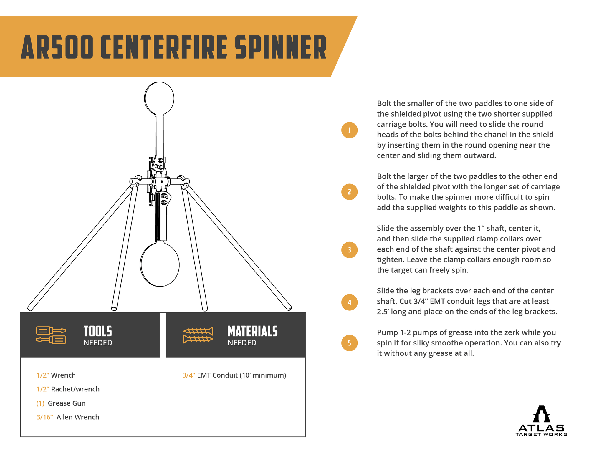 centerfire spinner assembly instructions