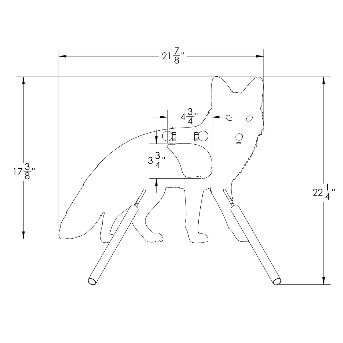 fox steel target dimensions