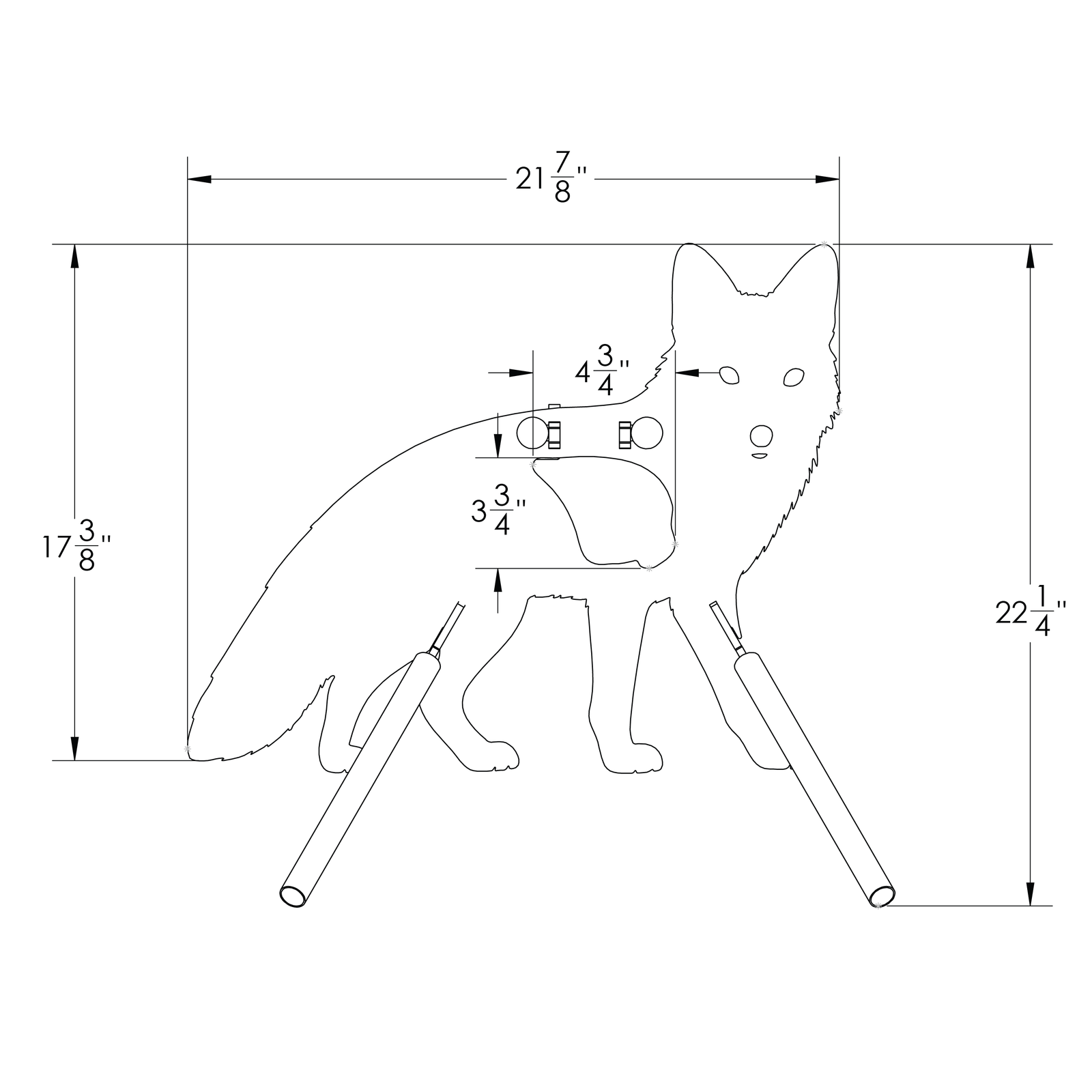 fox steel target dimensions