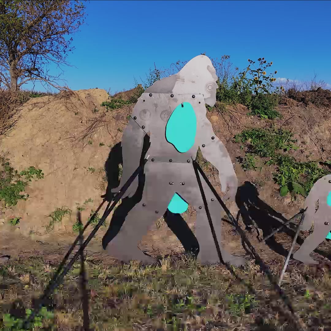 6ft tall bigfoot-sasquatch target being demoed