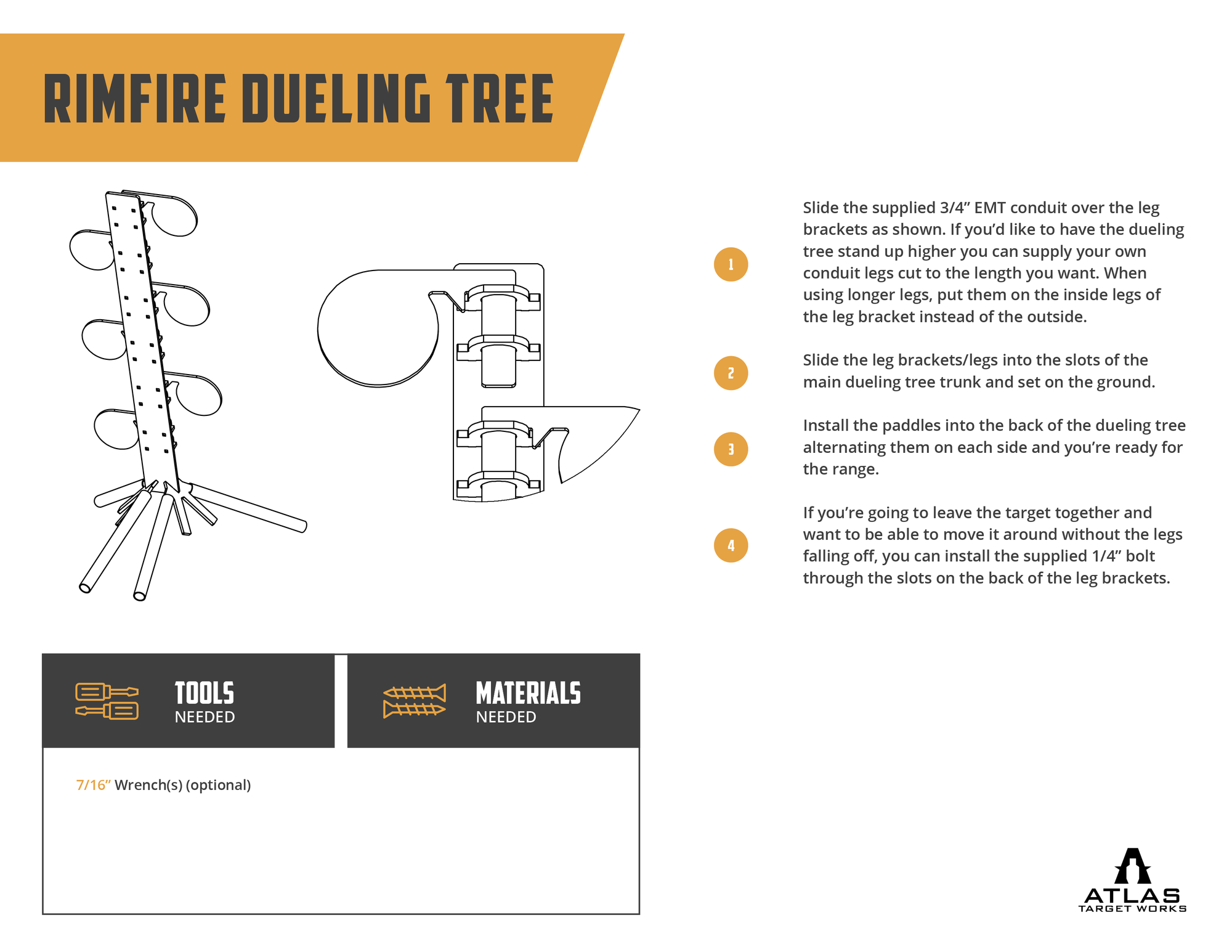 rimfire dueling tree assembly instructions