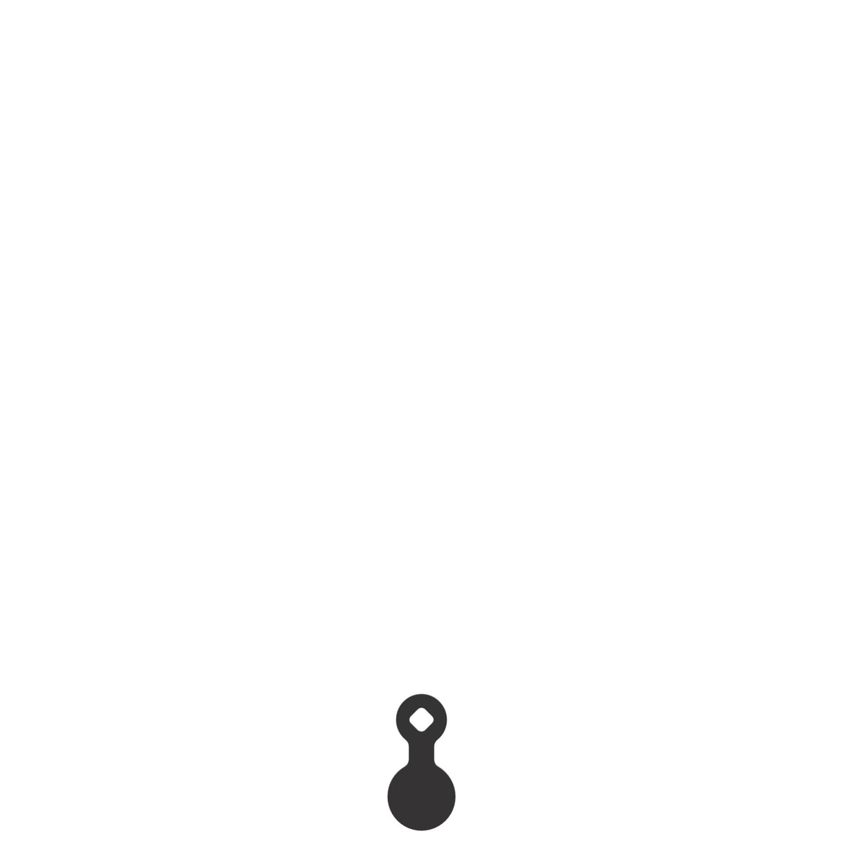 2-inch round steel gong target with a single mounting hole on a hanging tab, front view