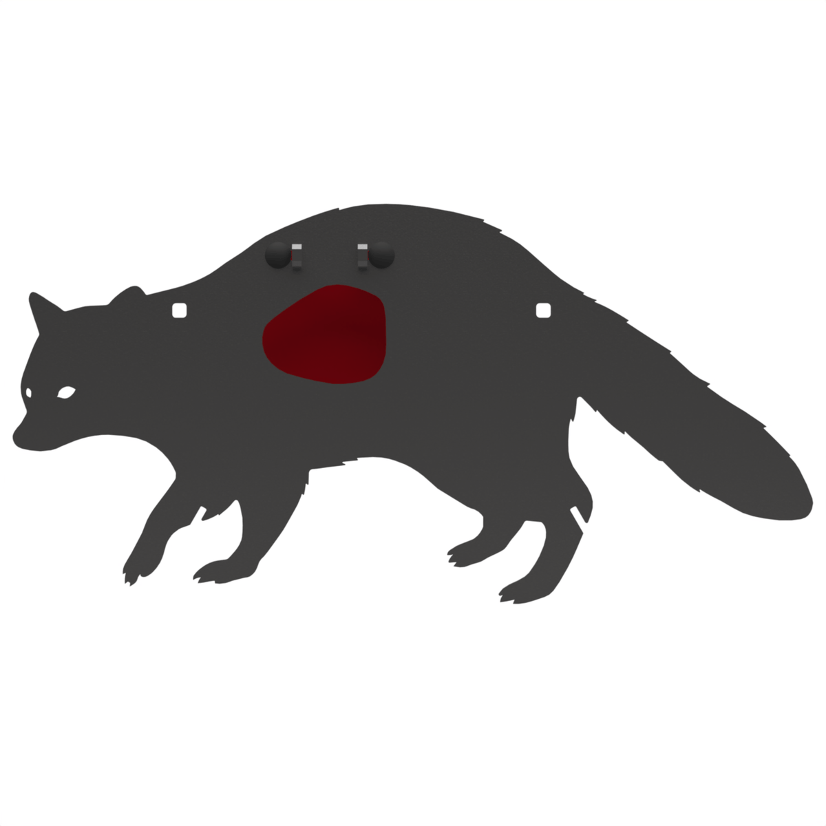 Raccoon Reactive Target - Full-Size - Side Profile - Atlas Target Works