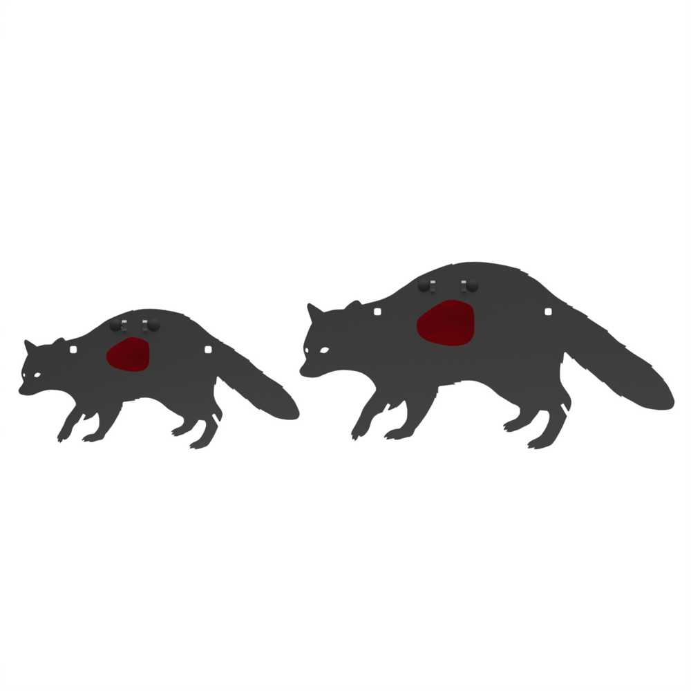 Raccoon Reactive Target - Full-Size - Side Profile - Atlas Target Works