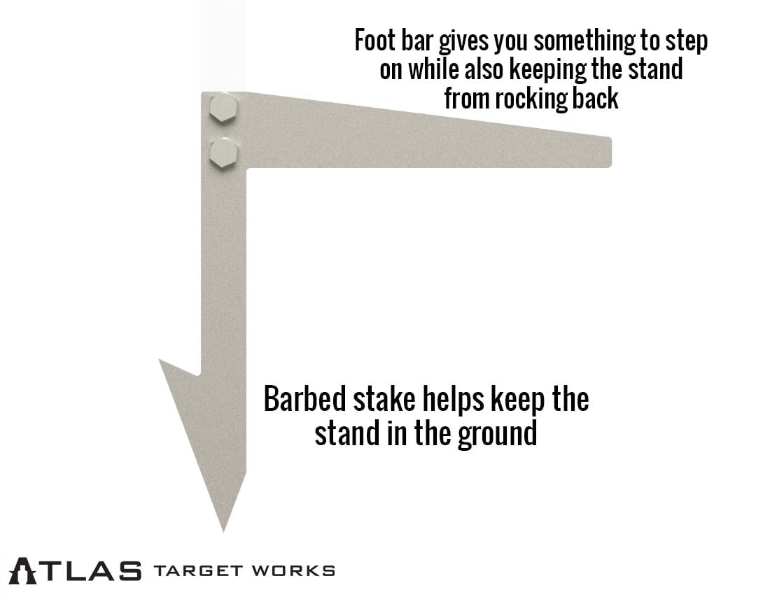 Rimfire Stake Base - Single or Double Hook - Atlas Target Works