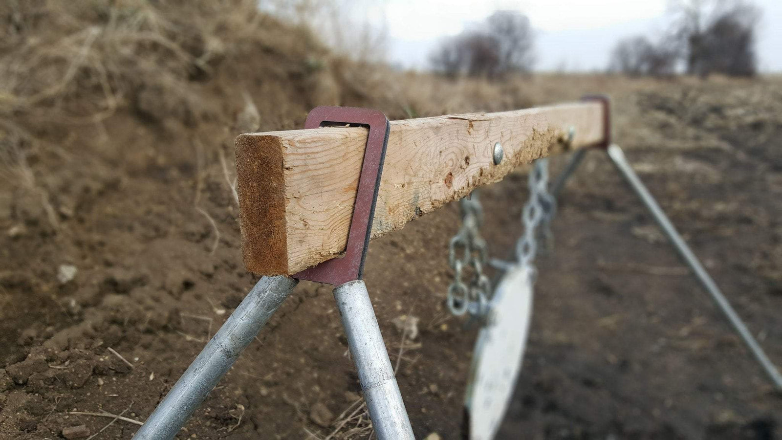 AR500 DIY Gong Hanger Brackets example side