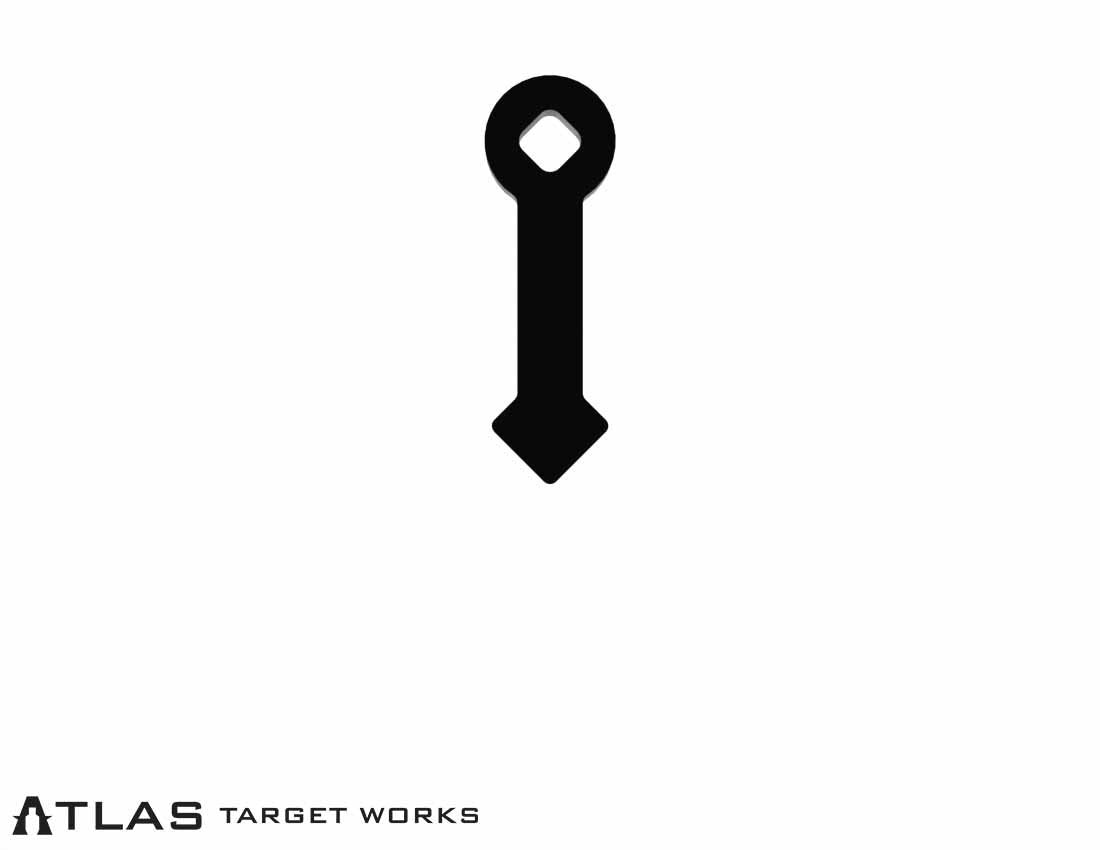 1/4" AR400 Steel Rimfire Diamond Gong - 1 inch