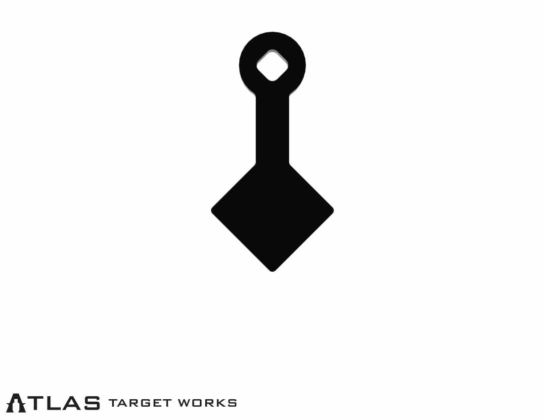 1/4" AR400 Steel Rimfire Diamond Gong - 2 inch