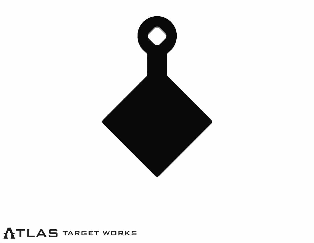 1/4" AR400 Steel Rimfire Diamond Gong - 3 inch