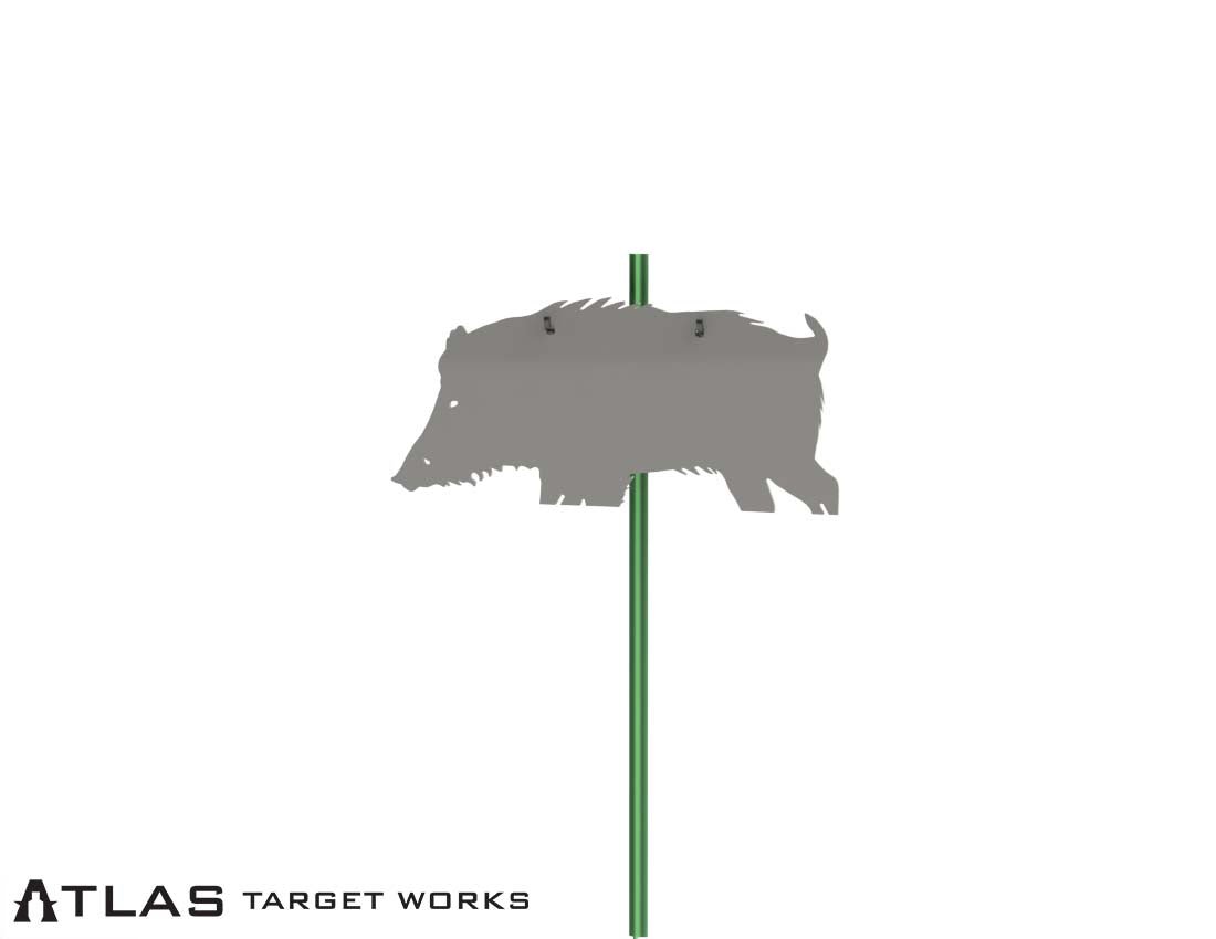 Ar500 Feral Hog Target with t-post mount