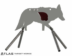 Coyote target with mobile base legs