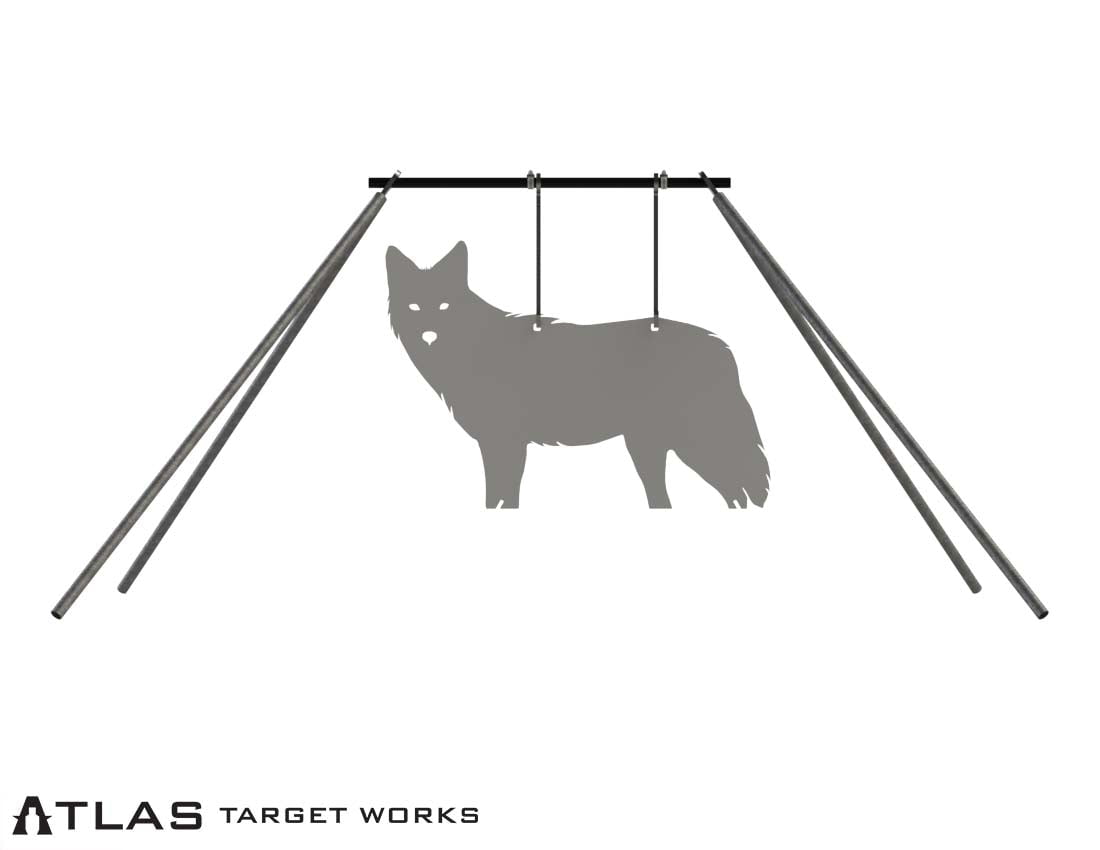 AR500 STEEL FULL SIZE COYOTE TARGET - WITH GONG HANGER KIT