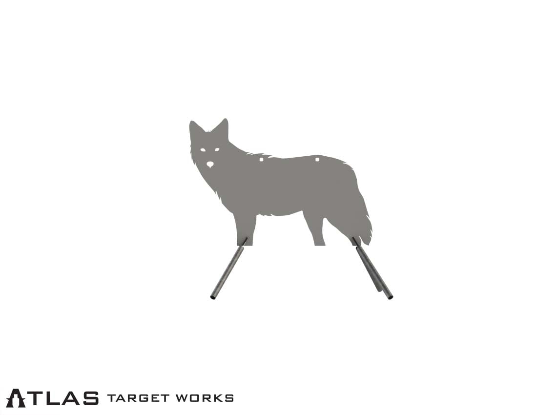 AR500 STEEL FULL SIZE COYOTE TARGET - WITH LEG BASE