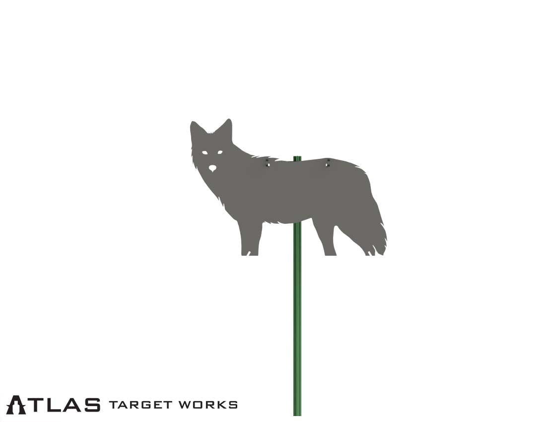 AR500 STEEL FULL SIZE COYOTE TARGET - WITH T-Post Mount