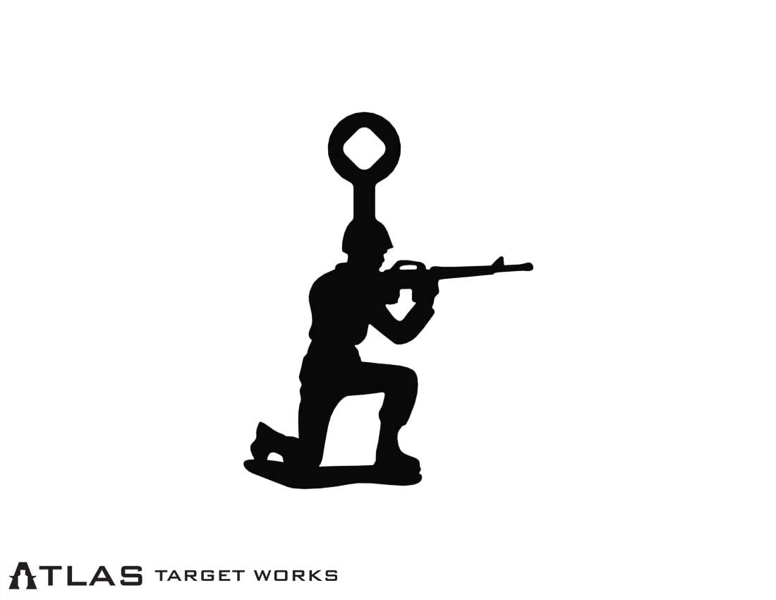 Green Army Men Rimfire Target - Kneeling with M-16