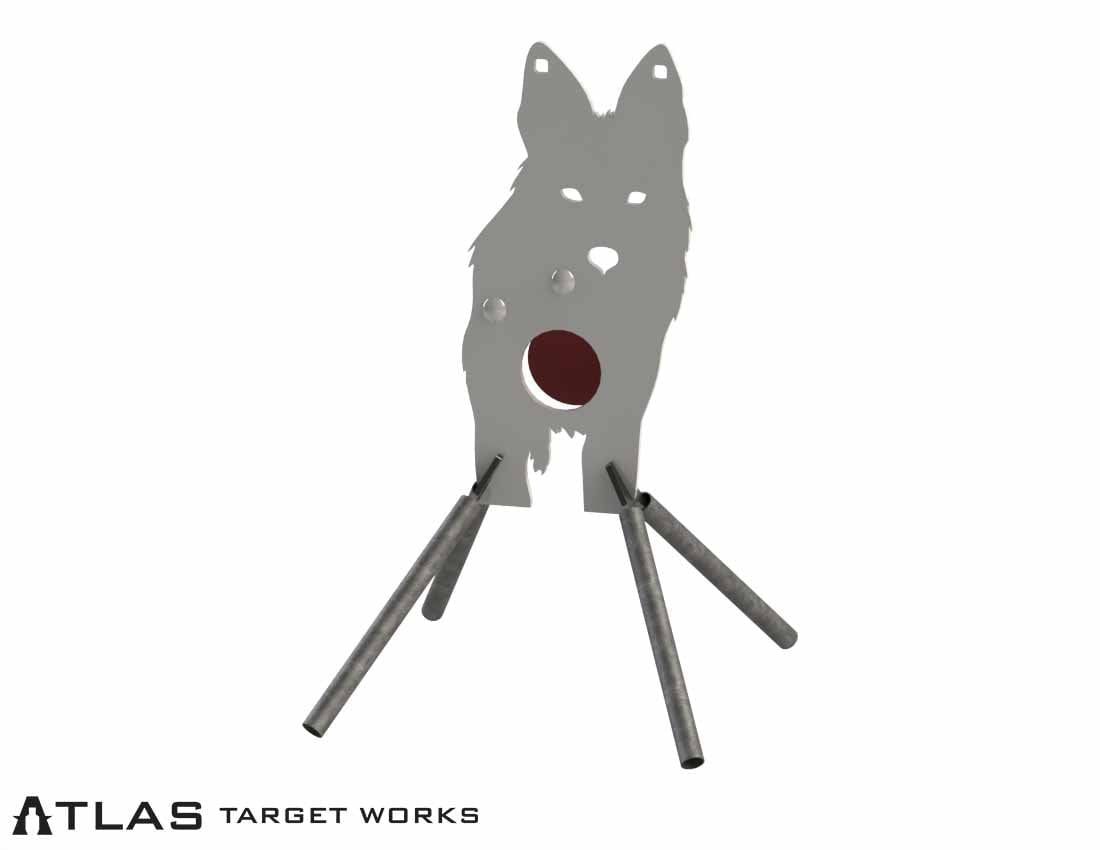 AR500 Front Facing Reactive Coyote with Vital and mobile base legs
